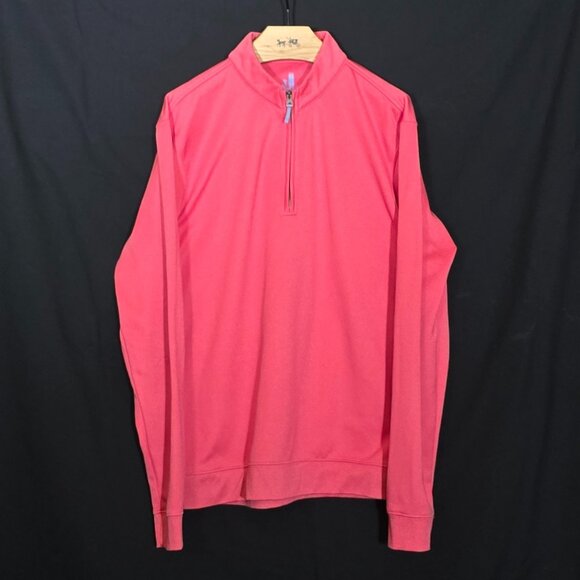 Johnnie-O Prep Performance 1/4 Zip Pullover - Coral - Sz M* - Picture 1 of 4